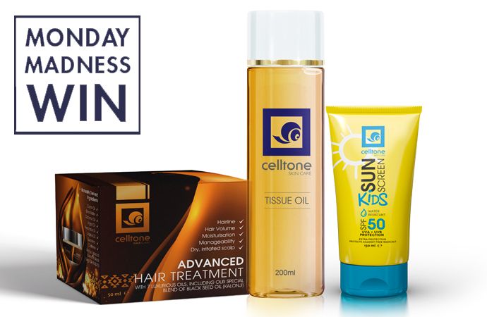 DestinyConnect_'s tweet photo. [MONDAY MADNESS] A Celltone skincare range hamper is up for grabs in today’s #MondayMadness! To stand a chance to win, submit your details here: https://t.co/tMdoX0hf5S 

#Celltone #CelltoneSA #BeGoodtoYourSkin https://t.co/3V9kSpWBve