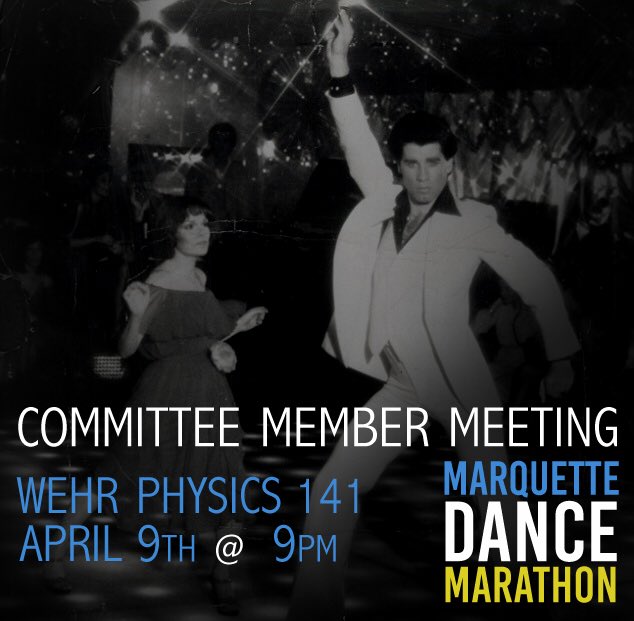DanceMarathonMU's tweet photo. Calling ALL committee members!! Join the DM Team tonight at Wehr Physics @ 9PM!! The event is quickly approaching!! Can’t wait to see ya there 💙💛 #FTK https://t.co/mbLsivy4rn