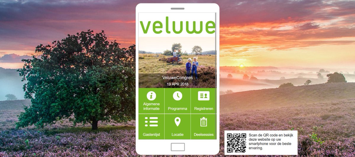"Versterk de Veluwe!": hét thema van het VeluweCongres, volg. week 19 april. Versterk ook jij de Veluwe? Meld je aan en wees erbij: 5aa29fa0e144134610.momice.events/405326