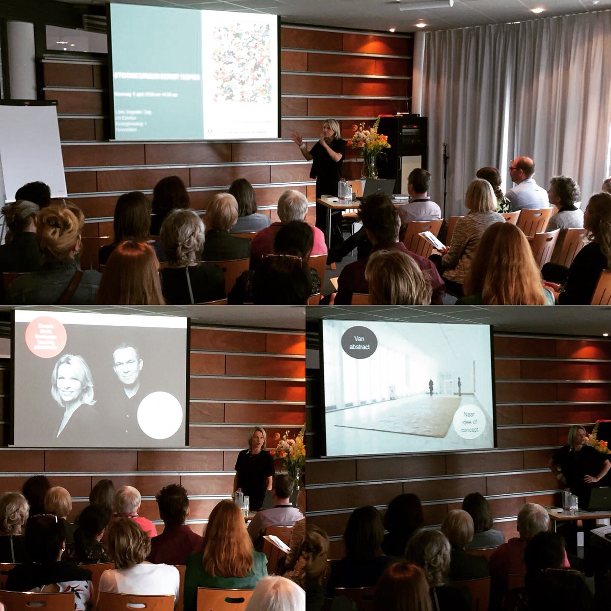 PalomaSanchez's tweet photo. Manuela Klerkx op de Libris Inspiratiedag over Ontroerend goed! @ManuelaKlerkx @OscarvanG #ontroerendgoed #meulenhoff #artartart #collectart #mooieboeken #libris2018 @Meulenhoff @SchonbachAgency https://t.co/VoUyMXyOBq