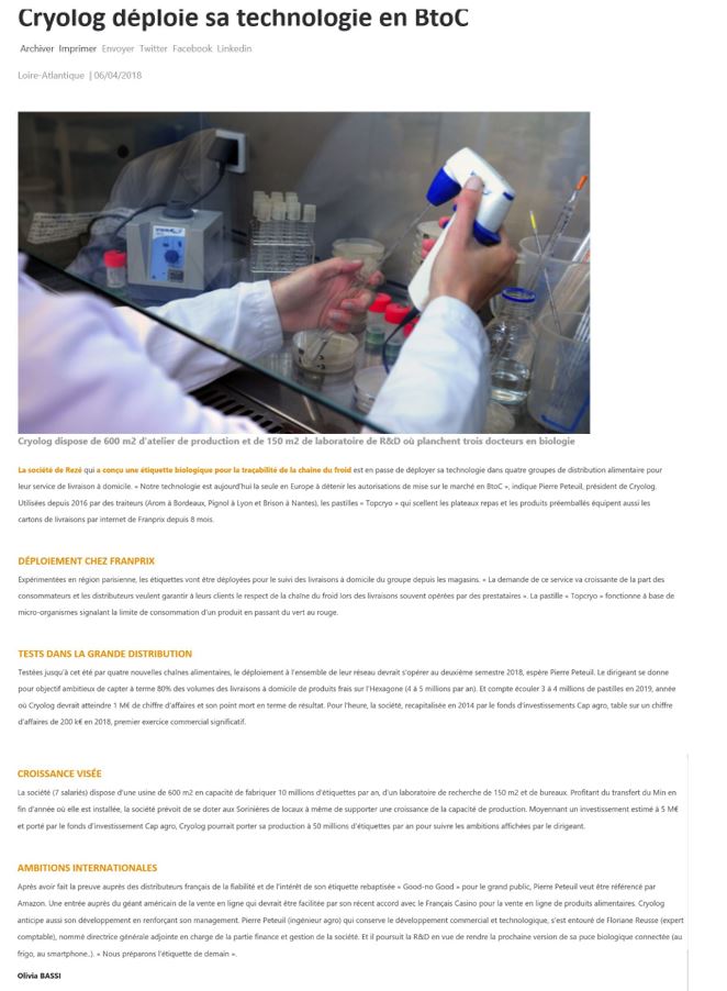 Déploiement en B to C ! 
La pastille Topcryo arrive chez le consommateur.
#Technologie #chainedufroid #LIVRAISON #ecommerce #API