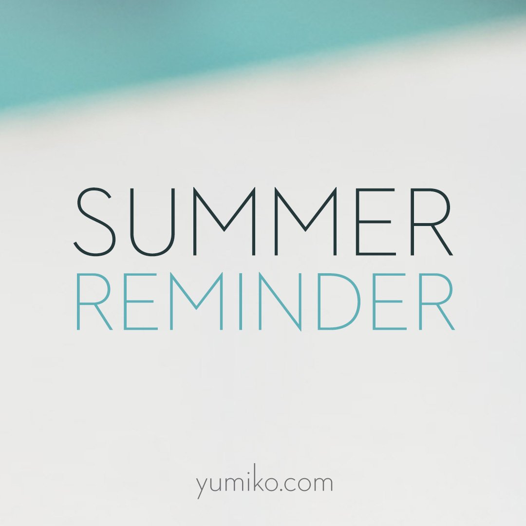 Summer is on the way! Please place your Yumiko orders now to assure on time delivery for summer. 🌞
#Yumiko