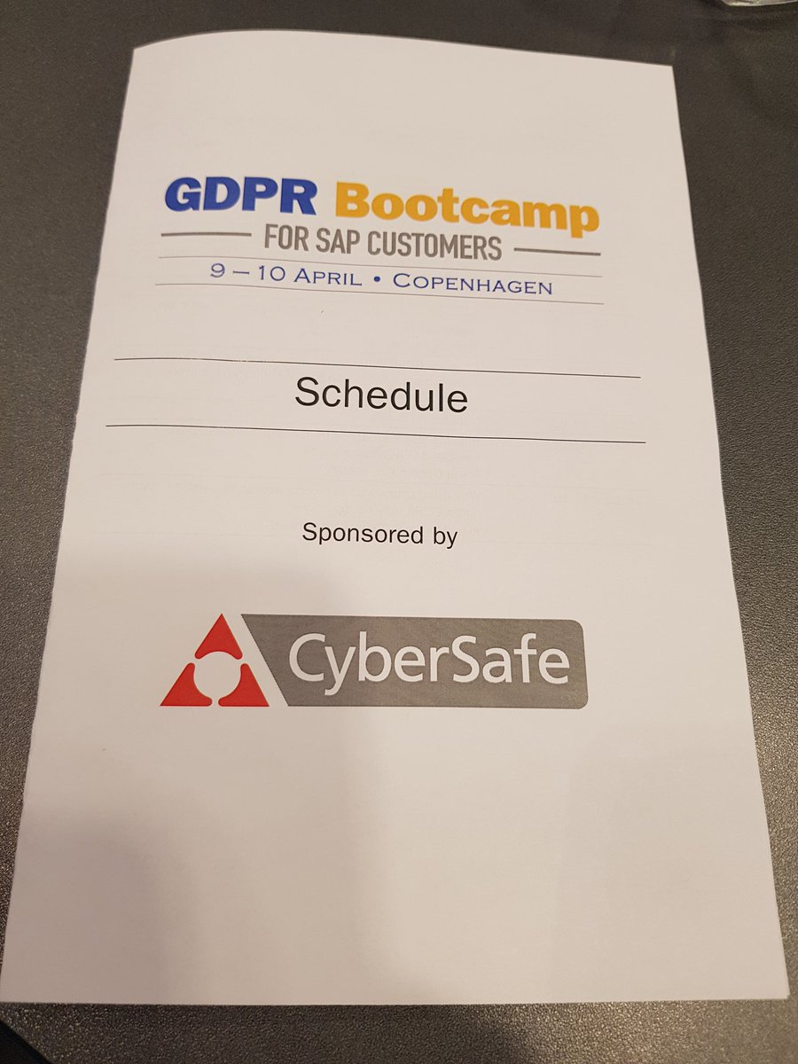 We are sponsoring and presenting at a SAP Insider event covering GDPR for SAP customers.