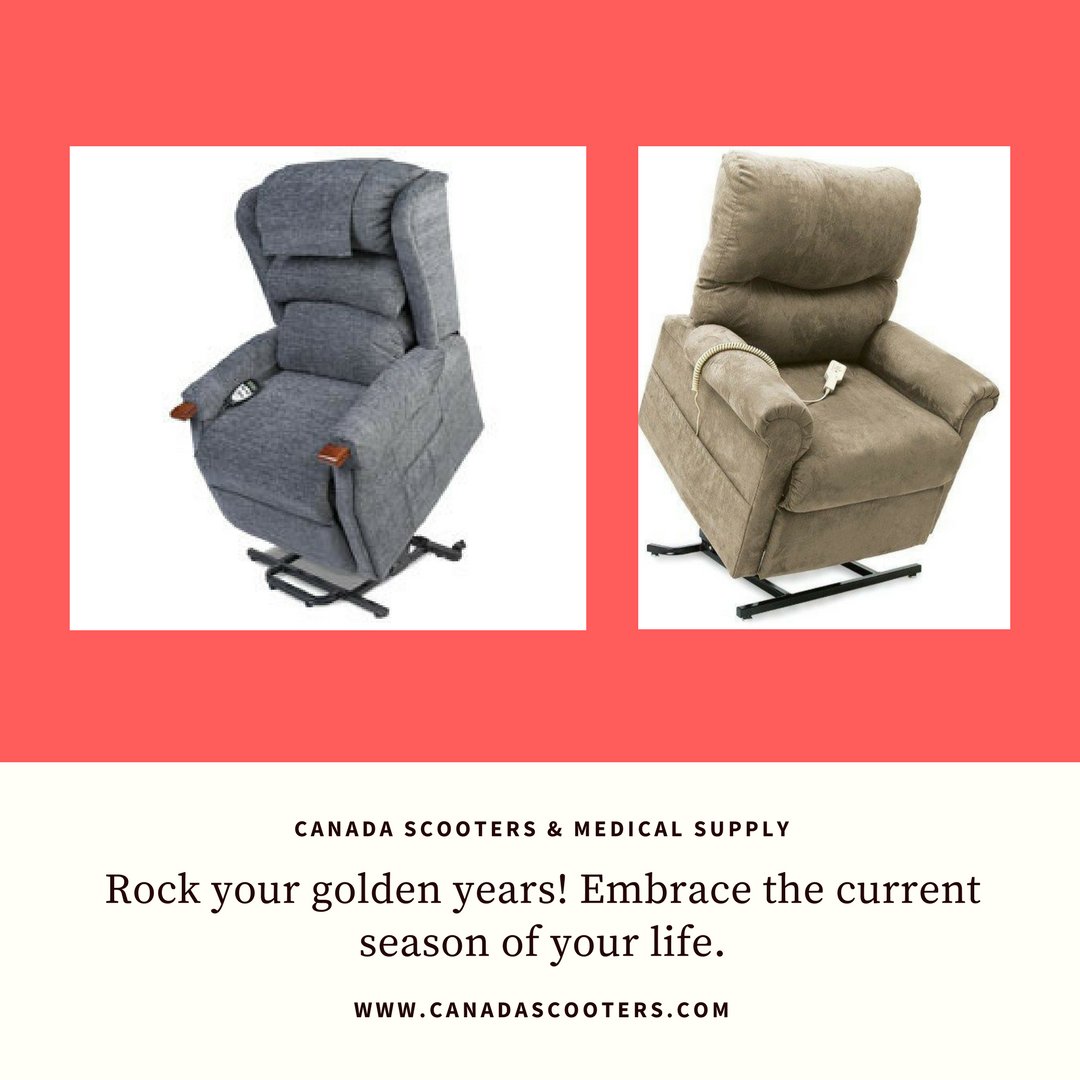 Rock your golden years and embrace the current season of life by relaxing with lift chairs! Shop here: bit.ly/2FcnqyT
#mobilityscooters #scooterforseniors #canada #mobility #mobilityaids s #liftchairs