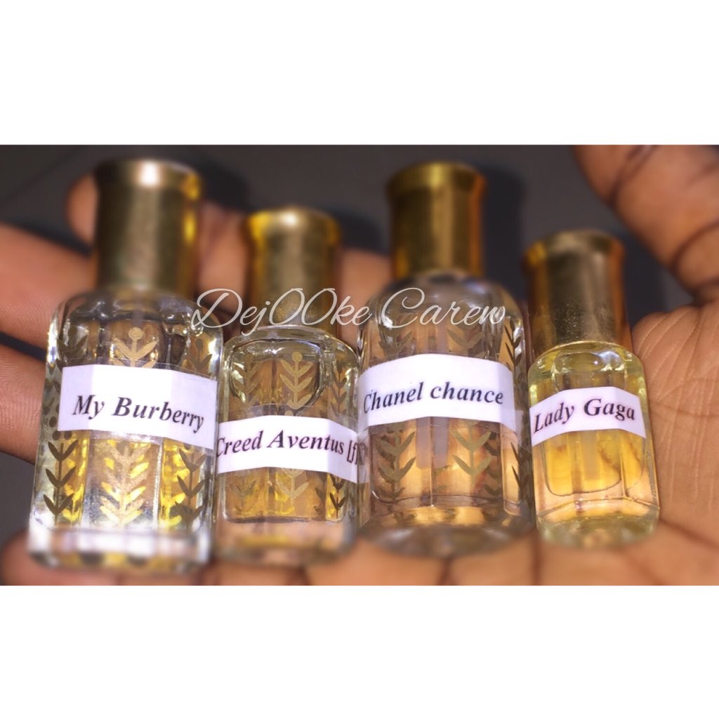 Ayokacarew's tweet photo. Hello,
I’m Dejoke, I have pure &amp; amazing designer perfume oils for sale.
3ML - N1000
6ML - N2000
12ML - 3500
24ML (+ free 6ML giveaway) - N7000
Delivery within Lagos is N1000.
DM or Call; 07084486445

Please RT, Buy and Refer.
Thank you 🙏🏻 https://t.co/2g2eLOVBHg
