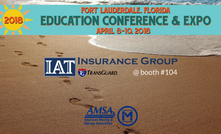 IATInsurance's tweet image. Our #IATTransGuard team is attending @AMSAProMover’s 2018 Education Conference + Expo in #FortLauderdale, FL. Stop by our booth, #104! 🤝