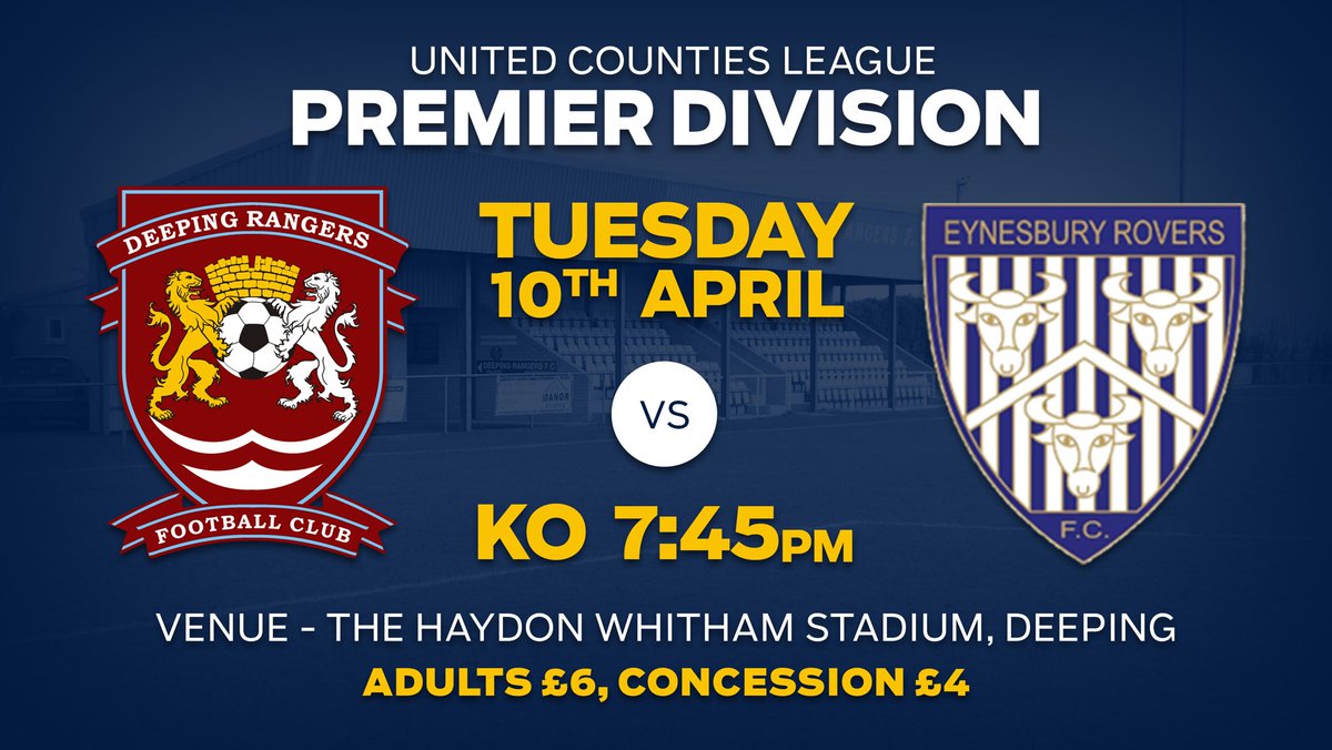 Deeping Rangers FC (@deepingrangers) on Twitter photo Tomorrow evening we have a home <a href="/ChromaSport/">ChromaSport</a> <a href="/utdcos/">UCL</a> fixture against <a href="/EynesburyRovers/">Eynesbury Rovers FC Official</a> KO 19.45 Come down to Outgang road and see if we can build on or win on Saturday. #teamclaret #CABA PLEASE RETWEET <a href="/UCLFanZone/">UCL Fan Zone</a> <a href="/spaldingsport/">Spaldingsport</a> Tomorrow evening we have a home <a href="/ChromaSport/">ChromaSport</a> <a href="/utdcos/">UCL</a> fixture against <a href="/EynesburyRovers/">Eynesbury Rovers FC Official</a> KO 19.45 Come down to Outgang road and see if we can build on or win on Saturday. #teamclaret #CABA PLEASE RETWEET <a href="/UCLFanZone/">UCL Fan Zone</a> <a href="/spaldingsport/">Spaldingsport</a>