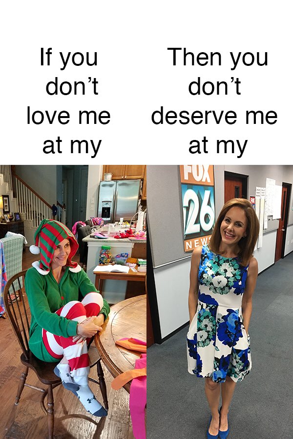 SallyMacFox26's tweet photo. Thanks to my husband @BranMart for the meme. He was inspired after I spent all of Sunday in an elf onesie. #houstoncoldfront #elfculture https://t.co/zUeyrqPi6y