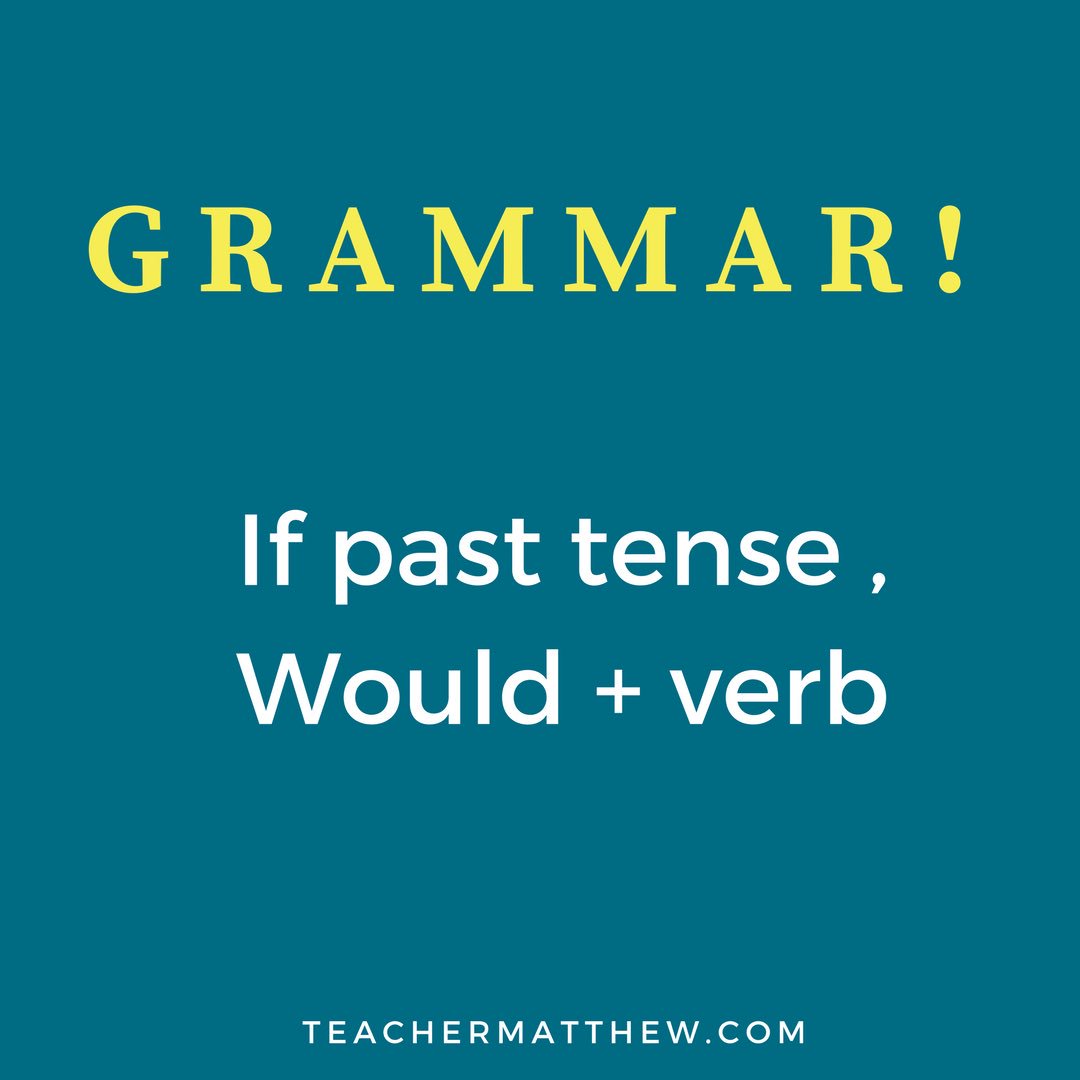 #grammar Time 

Second Conditional

Used for unreal or impossible things

If I were the president, I’d lower taxes
If I were you , I’d dump her

#english #LearnEnglish #secondconditional #englishexpressions #englishteacher