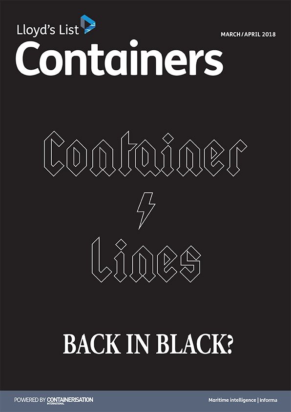 Divya_LL's tweet image. March/April edition of LLC is at the printers! Container Lines: Back in Black? 🔙🤔 Can you guess the cover theme..?