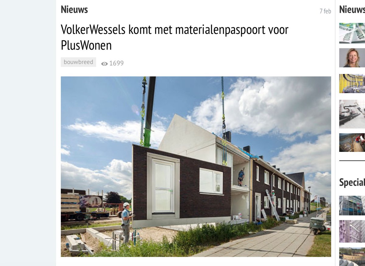 madaster's tweet photo. Kenndy eerste uur @VolkerWessels gaat het aantal bouwprojecten met #materialenpaspoorten uitbreiden https://t.co/JIoxomTq6f @CobouwNL  #CirculaireEconomie #CirculairViaduct #Biomakerij #PlusWonen #DuurzaamWonen https://t.co/JLhGj4WWF1