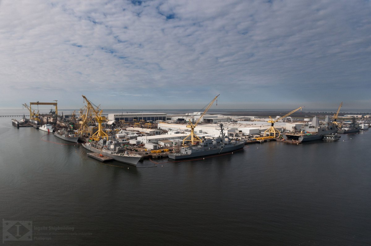 WeAreHII's tweet image. Over the past 80 years #IngallsShipbuilding has built nearly 90 large surface combatants along the Pascagoula River. Many of those ships are still part of the @USNavy surface fleet. That’s eight decades of #ShapingFreedom. #SAS2018