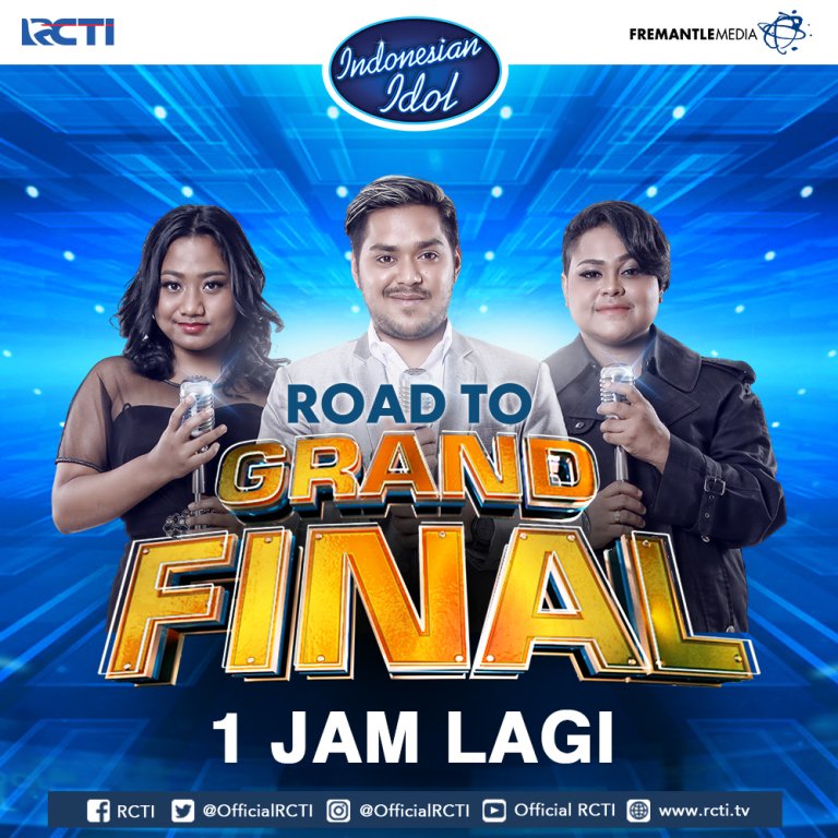 OfficialRCTI's tweet photo. ROAD TO GRAND FINAL! Panggung Spektakuler Indonesian Idol Top 3 akan hadir menemani malam senin kamu 1 JAM LAGI. Ada yang tau ada kejutan apa malam ini? #IndonesianIdol  #RoadToGrandFinal https://t.co/sRjRMhN3uV