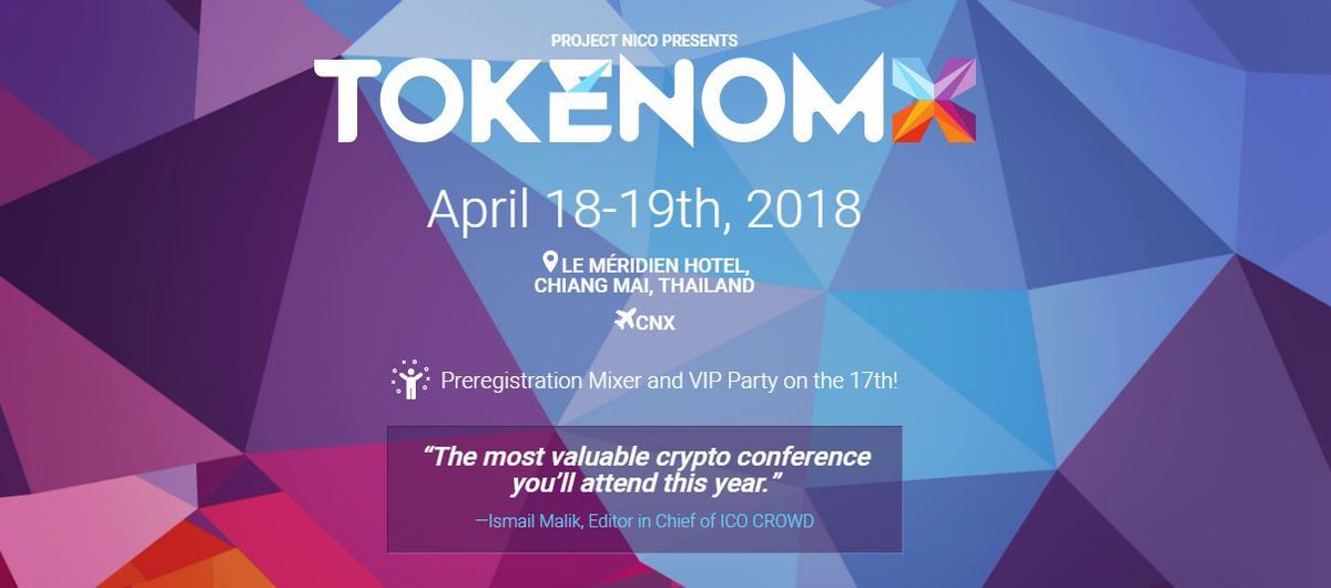 KachingCoins's tweet photo. Kachingcoins announces the proud Gold sponsorship at TokenOMX - A Top Blockchain Conference in Thailand.
Place: Chaiang Mai, Thailand
Dates: 17-19 April
#kaching #kachingcoins #kachingcoin
#ico #preicosale #blockchain
#blockchain #crypto #cryptocurrency
#ether #ethereum #KAC https://t.co/coIyR82dTl