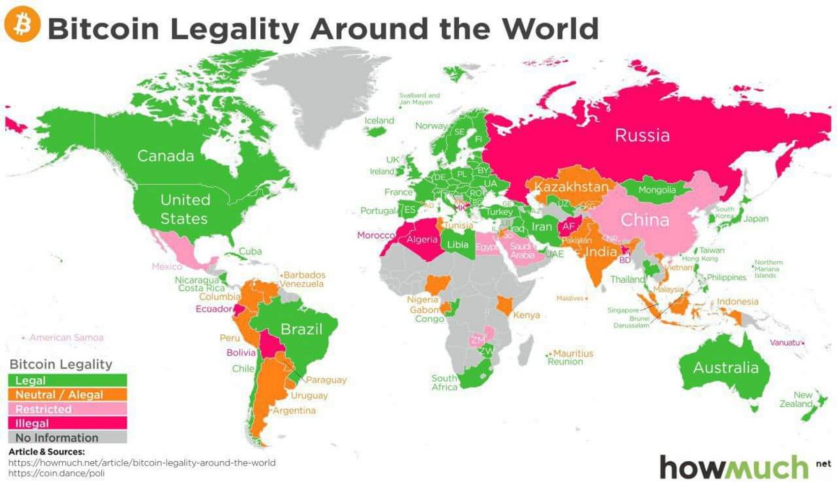 CoinMarket_S's tweet photo. #bitcoin legality around the world https://t.co/e6WZqsAHCX