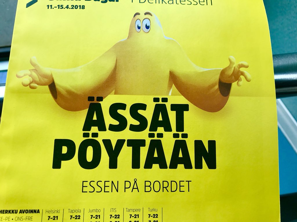 HeikkinenMika's tweet photo. Kohta Haamua Huimaa ja lyödään myös Ässät pöytään! https://t.co/jGsjbwbjGJ
@HOKElanto #yhdessä #Me #Teille
11.4-15.4.2018 #Hullutpäivät #Herkku #HaamuaHuimaa #Haastakaverimukaan #Herkunhulluille @AnnikaBostrom @MKulmala @IiroIsoaho @lauritoivonen @hohti @VeepeeAari @AholaTuomas https://t.co/s05pAjekxU