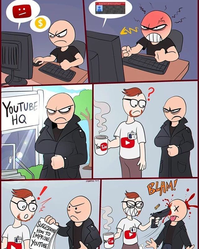 ReadersOfIIMR's tweet photo. Overheard at the Youtube HQ
#raw #rawcomics https://t.co/MrUTvmnlY2