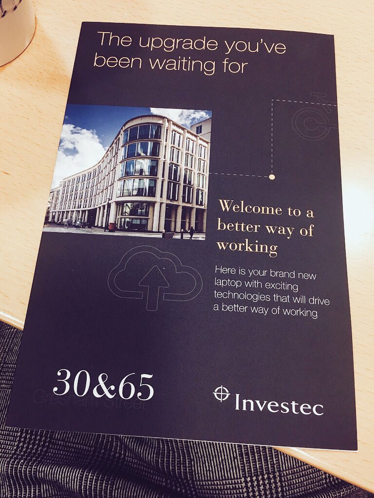 V_Burlison's tweet photo. Monday morning @Investec means laptop migration ahead of the big office move to 30 Gresham! #11weeksandcounting #bigplans #InvestecPrivateBanking https://t.co/wIEyarTfuO