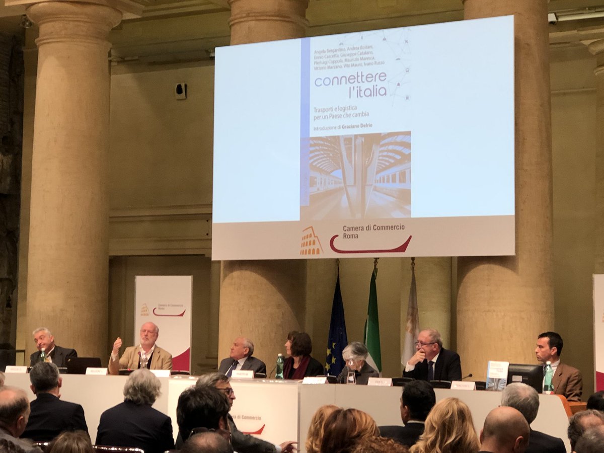 RAM_Spa's tweet photo. Continua presentazione libro “Connettere l’Italia,trasporti e logistica in un Paese che cambia”con gli interventi di #Arcuri(AD @Invitalia)#Bellicini(Direttore #CRESME)#Carrieri(Prof.Sapienza)#Gabellini(Prof.Politecnico di Milano)#StefanPan(@Confindustria)#Zanchini(@Legambiente) https://t.co/zvx244m8Tu