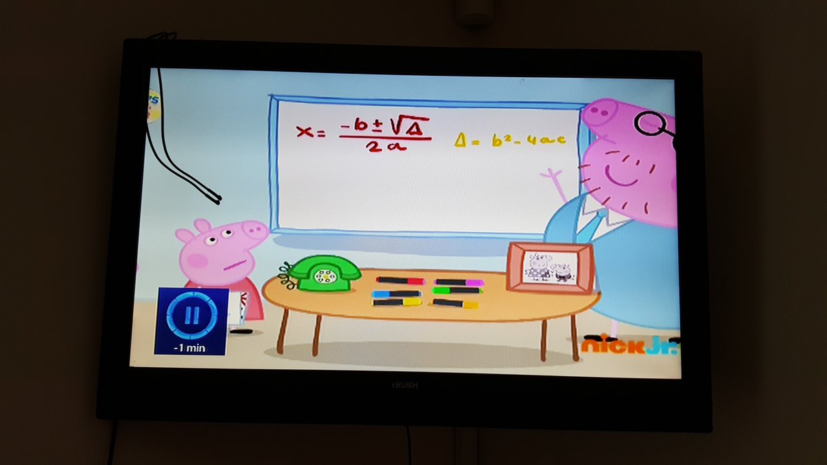 Maths_BASFC's tweet photo. Peppa Pig was learning her Quadratic Formula with Mrs O'Hare & her daughter over Easter!
#MathsProdigy #MathsIsPeppa #MathsIsEverywhere #ivegot99problemsbutmathsaintone ☺️ https://t.co/l4PIThjDM5