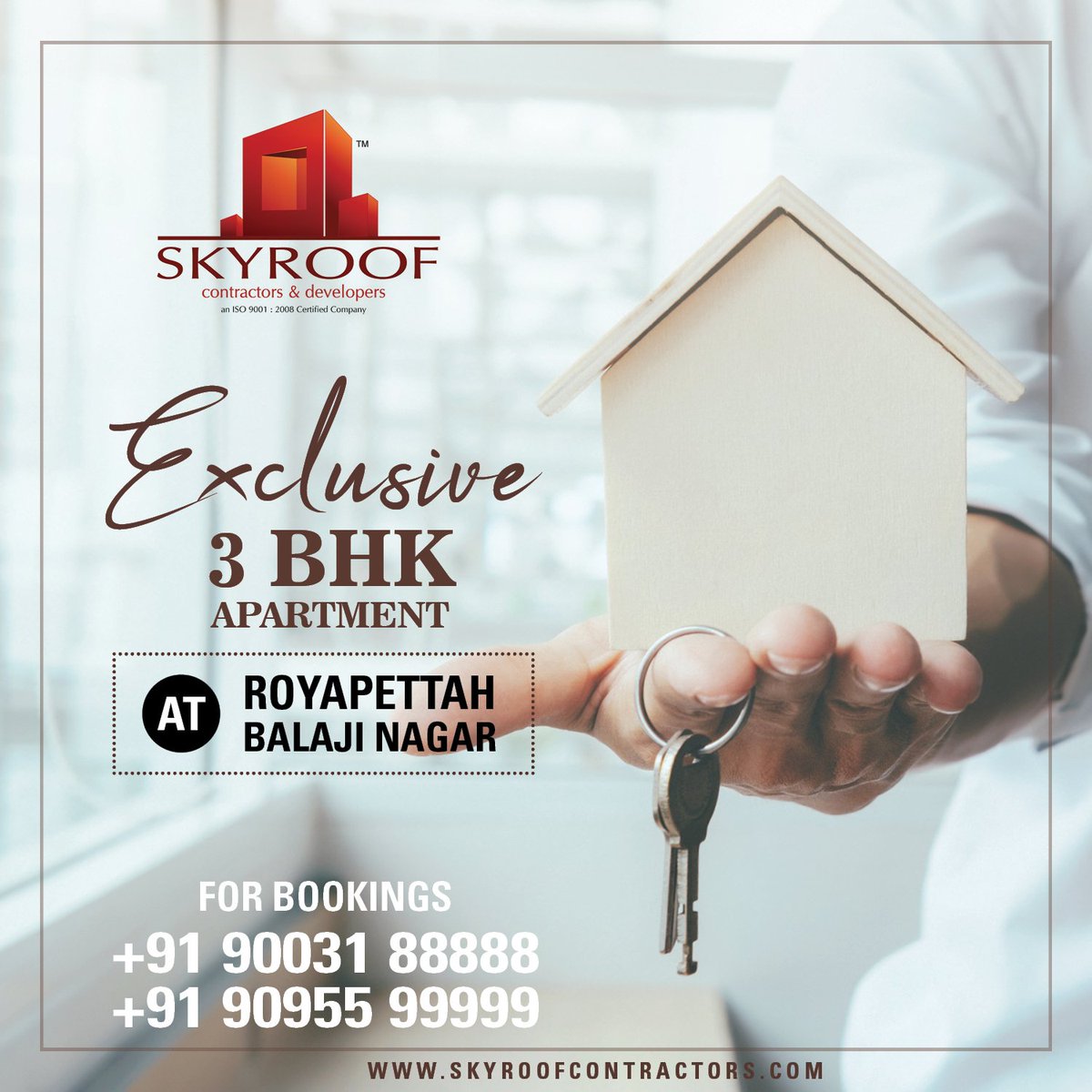skyroofcontract's tweet photo. Awesome designs, stunning finishes!!!
Choose flats from Skyroofcontractors to leap into a life of luxury.
★ Type: 2&amp;3 BHK Apartments
★ Location: Royapettah, Balaji Nagar

Visit: https://t.co/wlWYSK73Pu
Call: 9095599999 &amp; 9003188888

#luxuryhome #Homeforsale #Luxuryflats https://t.co/OUna5UjsGD