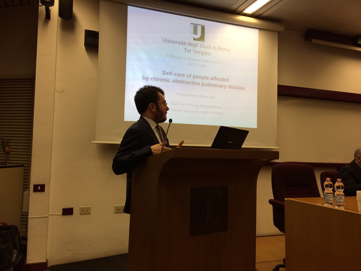 In Rome listening to a wonderful dissertation on self care of lung disease by Marco Clari.