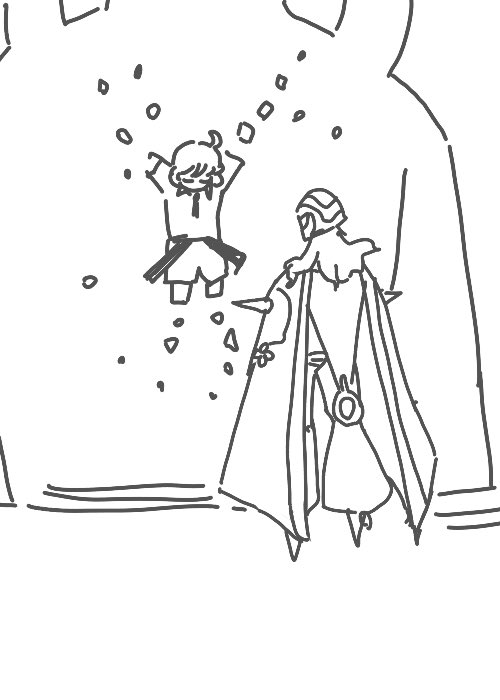 (アポクリネタバレとアニメ版の仮面欠損) まとまらないラクガキ 