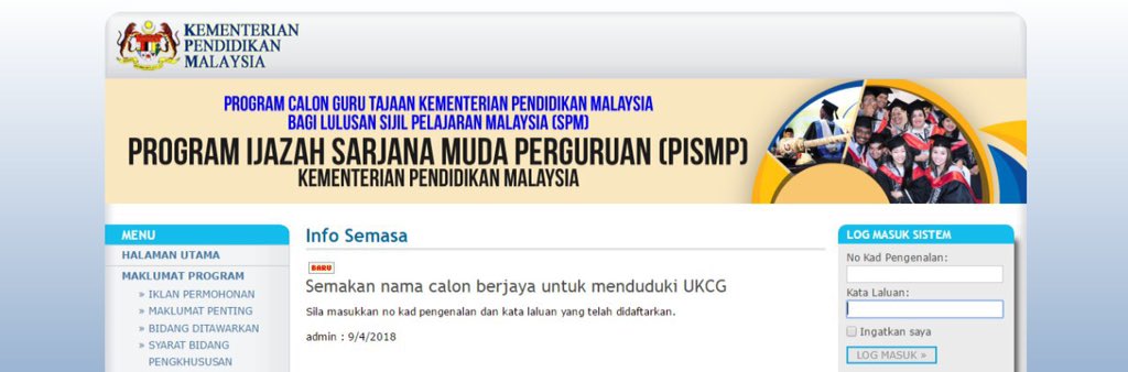 twtpendidik's tweet photo. semakan calon berjaya ke ujian UKCG #SPM2017 #IPGM #BakalGuru 

link🎓LAMAN WEB RASMI IPGM

https://t.co/P1aZBDepa3 https://t.co/KWCcaNkh57