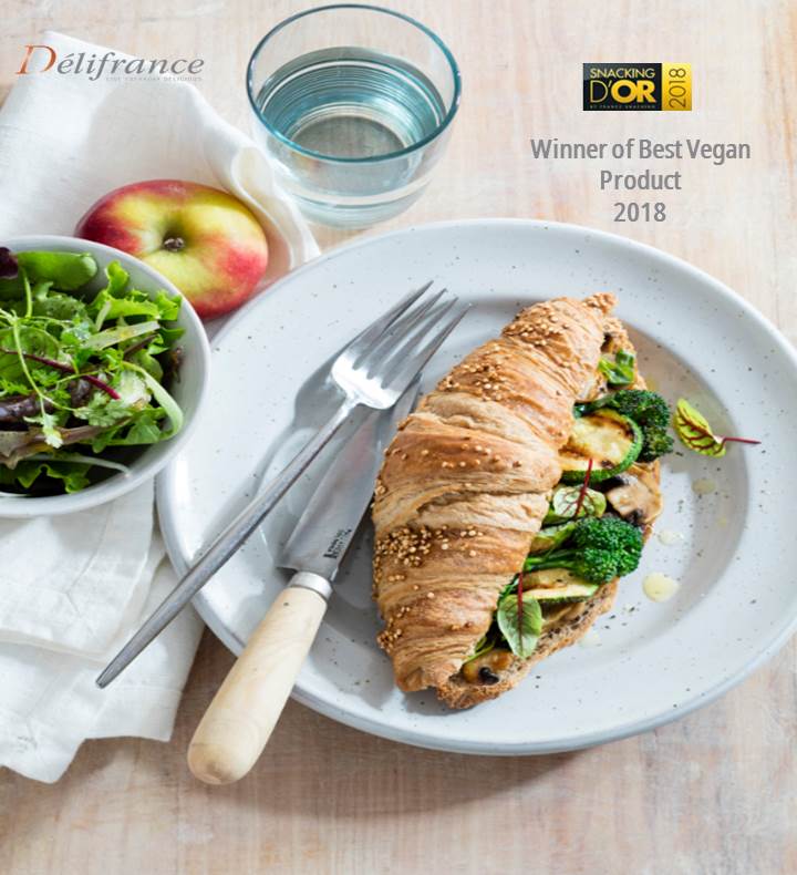 We are proud to announce the Winner of the ‘Best Vegan Award’ at The French Golden Snacking 2018 awards… Our #delicious Spelt &amp; Quinoa #Vegan #Croissant Live Everyday Delicious with Délifrance #Winning #Mondays