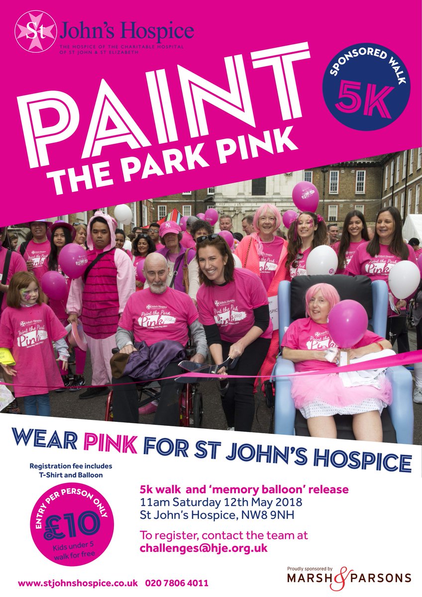 Free on the 12th May &amp; want to help one of our charity partners <a href="/StJohnsHospice/">St John's Hospice | London</a>? You can sign up to the below event by emailing challenges@hje.org.uk