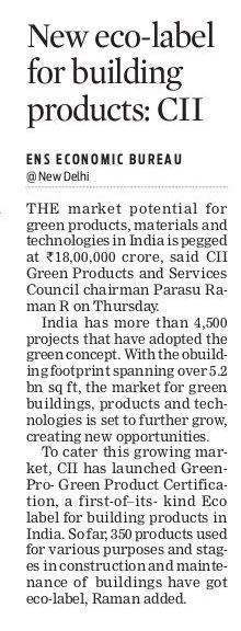 CII_GBC's tweet photo. Press clippings on media interaction on Green Product Certification @the_hindu @IndianExpress @timesofindia #news #greenpro #greenprocertification https://t.co/mChdp09pZR