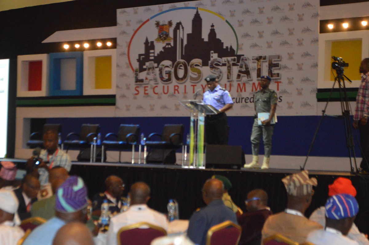 followlasg's tweet photo. All police patrol vehicles are now mini police stations, citizens can go there to lodge complaints at anytime- CP Edgar Imohimi #SecuritySummit2018 https://t.co/dLBkEIAipJ