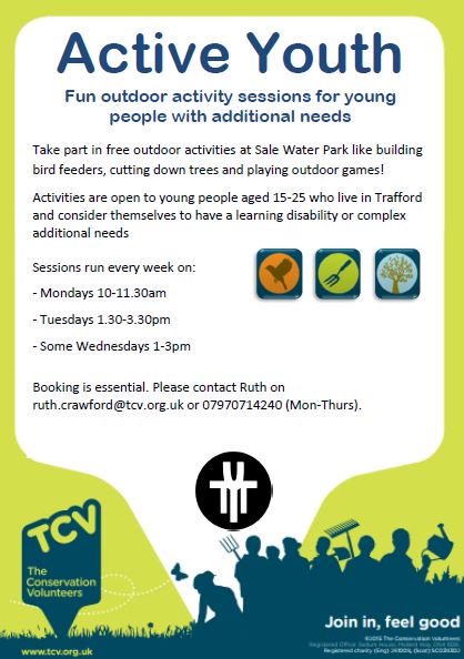 TCVManchester's tweet photo. The #TraffordMoving strategy was launched this weekend by @TPAction. Our regular free Active Youth activities at Sale Water Park provide a great opportunity for young people with additional needs to enjoy being active outdoors whilst socialising with other young people! https://t.co/MzoYhxFOEv