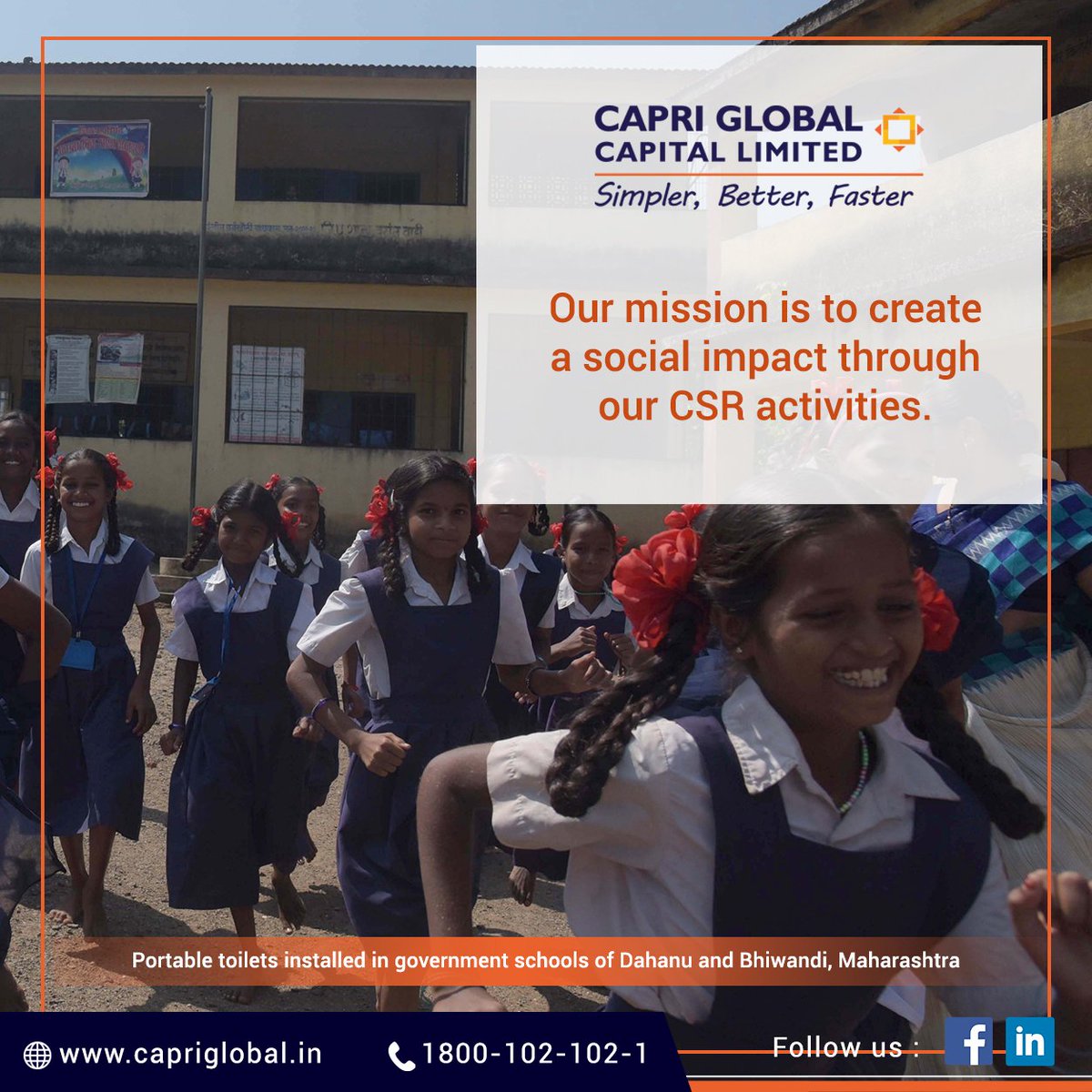 CapriGlobalCap's tweet image. While we offer excellent products and services, we also strive to make the world a better place.

For more information connect us on
capriglobal.in

#CSRGoals #CSRatCapri
#PromotingSelfReliance