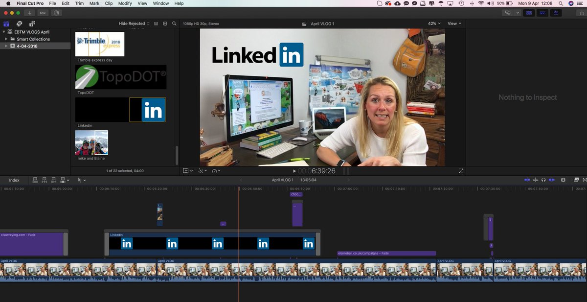 HCMedia1's tweet photo. This mornings project - editing the latest in a series of 4 exciting VLOGS for the awesome @ElaineBallgeo @EballBall #EBTM #vlog #storyteller https://t.co/AHmLOfa4mx