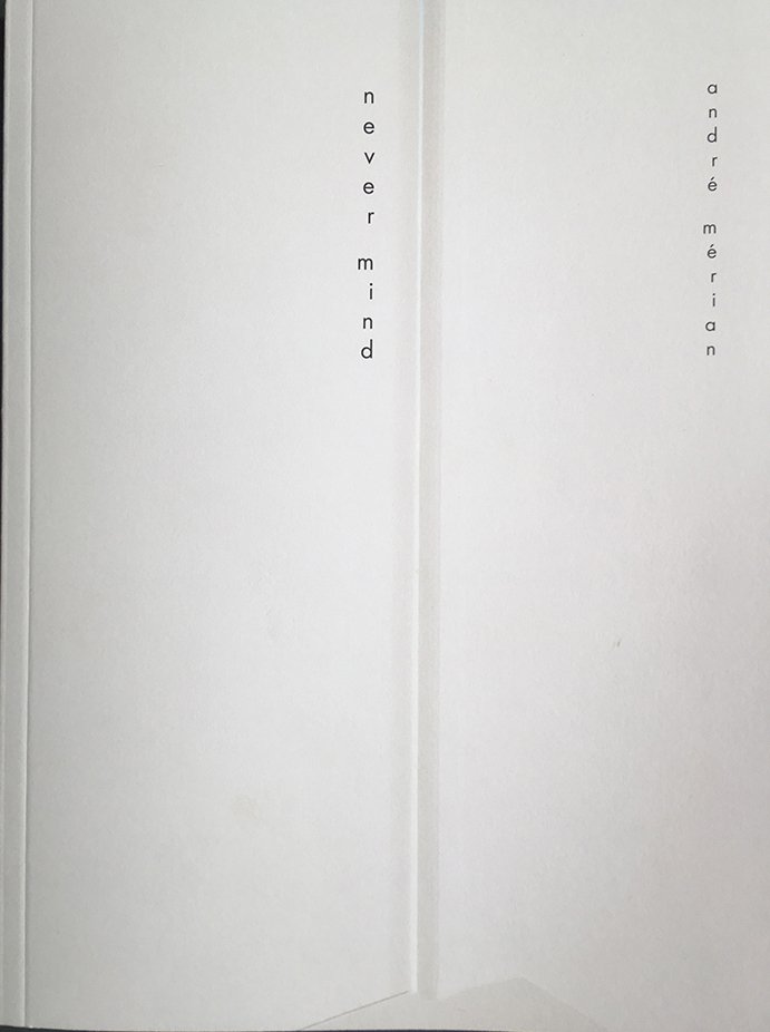 lechateaudeau's tweet photo. [#Livre] "Nevermind" #andrémerian publié aux #filigraneseditions / #zoeme accompagne #exposition #NeverMind" présentée jusqu'au 24 juin. https://t.co/WaZ0MgTdin @filigranesbooks @FRACPACA. Livre disponible au Château d'Eau et sur la boutique en ligne https://t.co/TOvKUcPJaa https://t.co/fR6Lmr89Zv