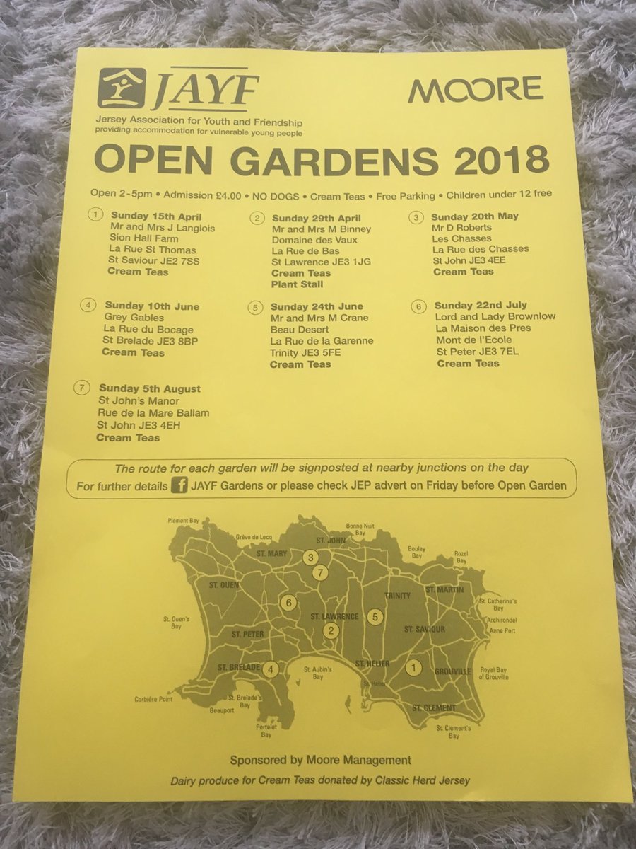 Stuck what to do this weekend-why not visit JAYF’s first open garden of the year at Sion Hall Farm, Jersey #jayf #helpingyoungpeople #jerseyci #makingadifference