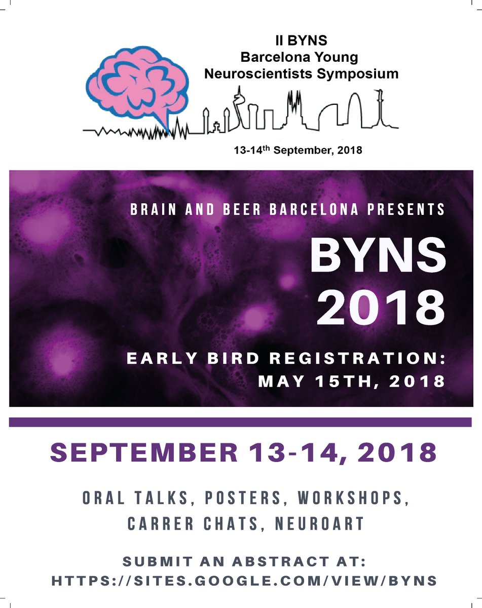 BrainBeerBCN's tweet photo. Excited to open the registration for the 2nd edition of BYNS (Barcelona Young Neuroscientists Symposium). Join us at https://t.co/ylERflvawf!! + info in thread #neuroscience #BYNS #ecrchat https://t.co/QLp8vjqhKK