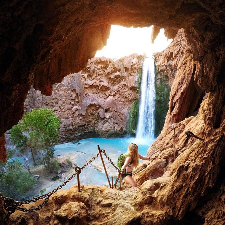 Amazing waterfalls in the world✈️ #HavasuFalls #Arizona