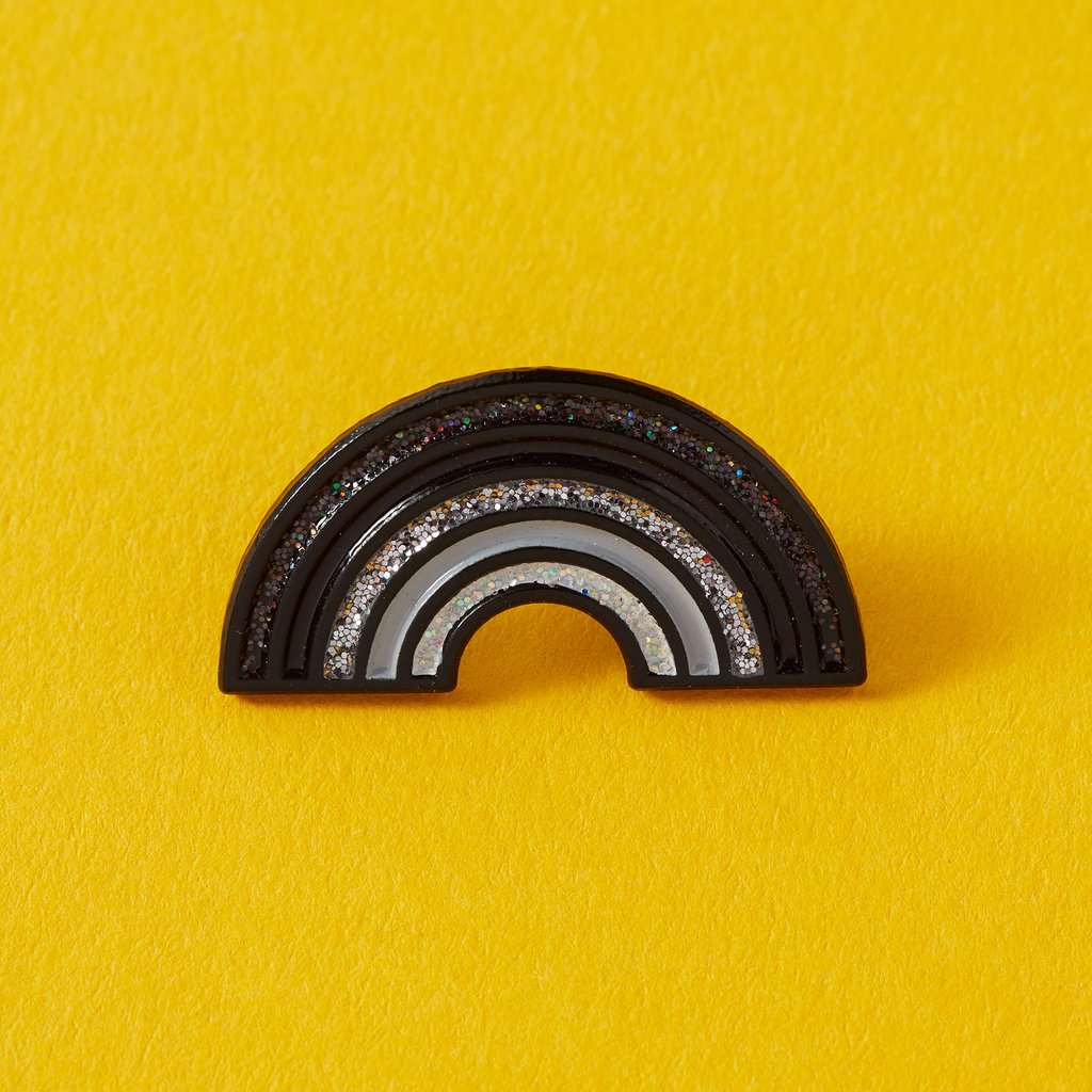 PunkyPins's tweet photo. When black is the happiest colour... π§ #PinGame #BlackRainbow #EnamelPins #GothRainbow https://t.co/lLSzhQ5SiY
