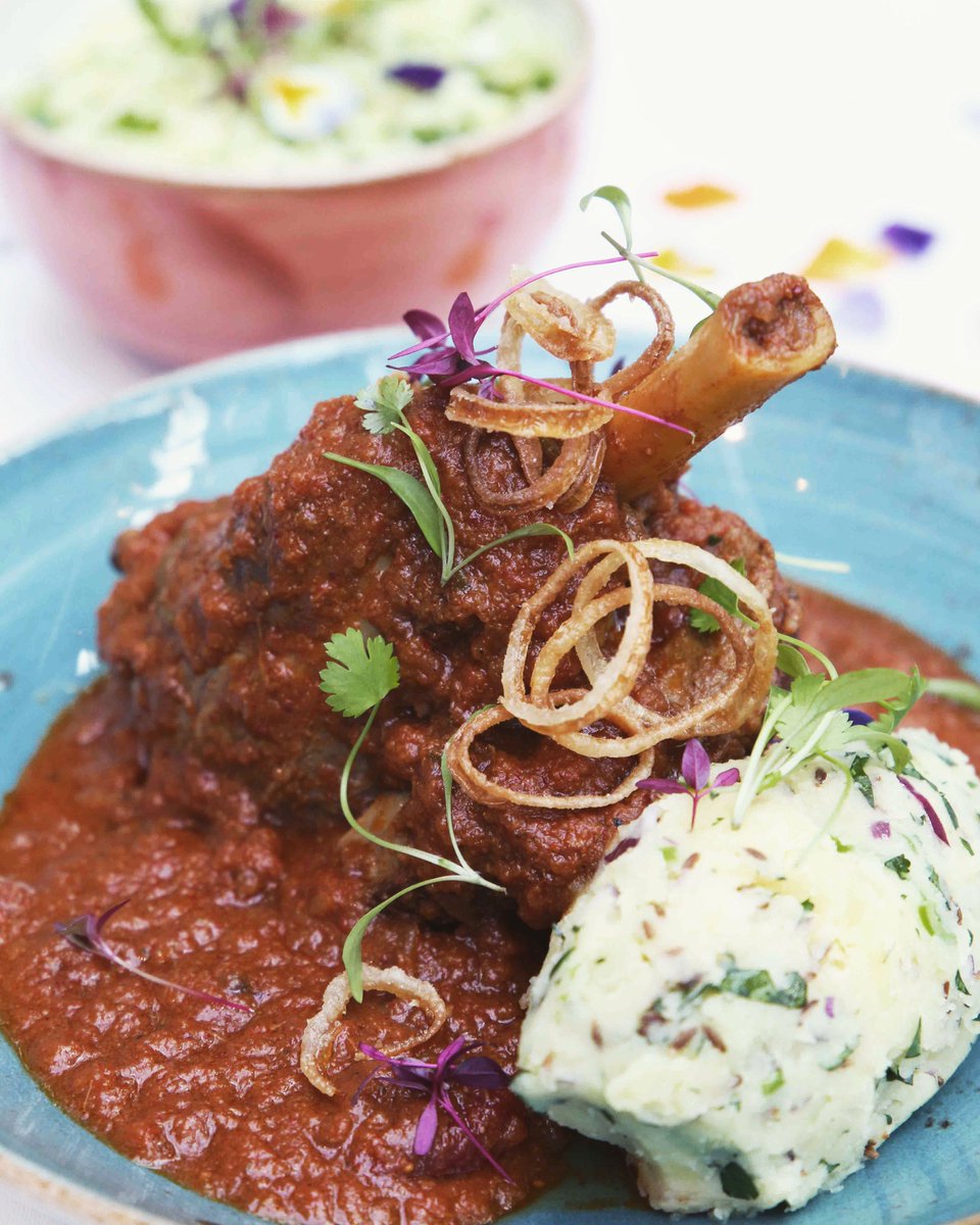 RoastRestaurant's tweet photo. New to our menu by Michelin star guest chef @chefrohitghai - Lamb shank Roganjosh with masala crushed potato and cumin &amp; herb rice🍴#guestdish #michelinchef #roast https://t.co/DCgzgI5nkE