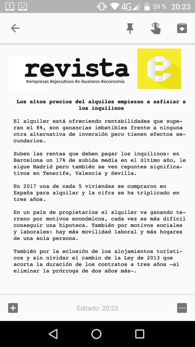 RevistaE's tweet photo. Los altos #precios del #alquiler empiezan a asfixiar a los #inquilinos #economía #España https://t.co/F5XOefFQQk https://t.co/fJSik49lyl