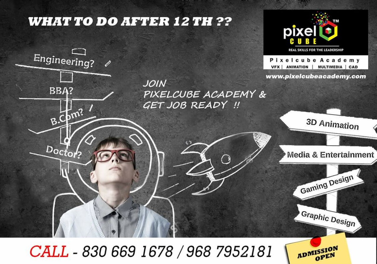 pixelcube1812's tweet photo. Pixelcubeacademy one of the best Institutes for 3D Animation, Multimedia, Graphics and Web Designing, Gameing Design, Filmmaking and Photography classes/institute/academy in Anand/VidyaNagar with very low cost.
https://t.co/KMtxPXKQ7E https://t.co/pHB4Zb1z69