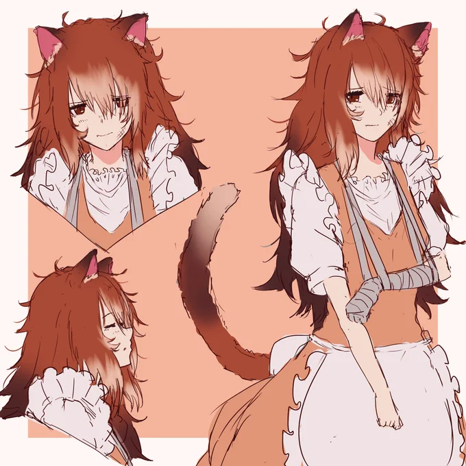 doing some gijinka sketch of a cat near my house,it's sad that this cat have her hand broken :'(

hey if you want to see more of my art,just follow me ^^

#anime #drawing #gijinka #cat 