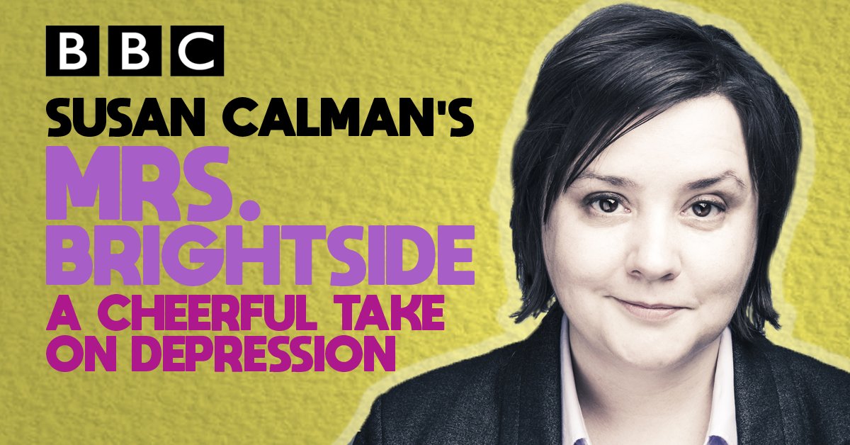 SusanCalman's tweet photo. Delighted to be hosting a new podcast for the BBC.  I'll be chatting to a load of comedians about depression.  Because the more we talk the better it gets. And it'll be funny as well. I promise.  8 episodes will be available for download from May. https://t.co/skLrH1pEDI