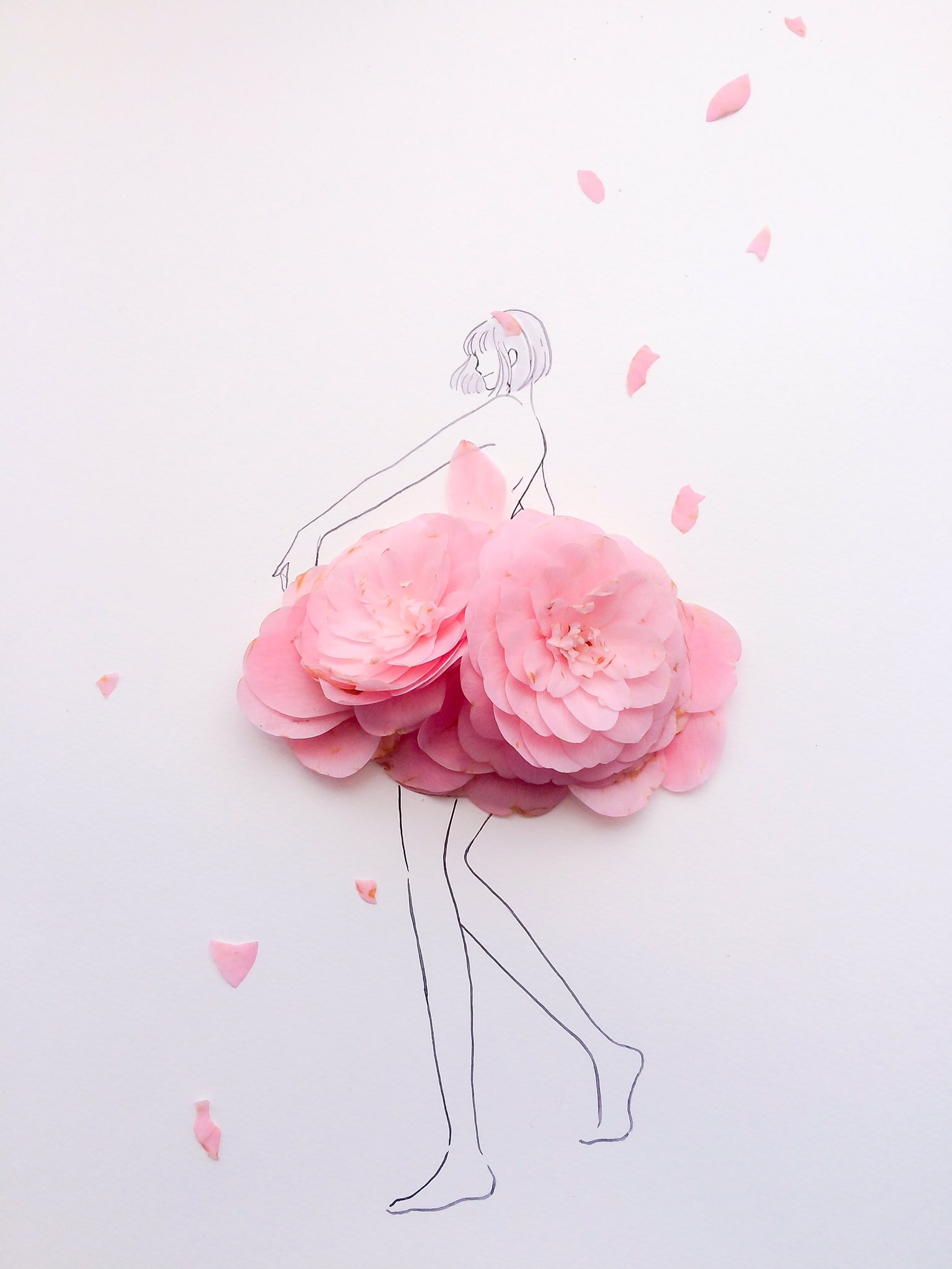 はな言葉 葉菜桜花子 新作ドレスできました 在 Twitter 上 乙女椿の散った花びらと 落ちた花を使って描いた 乙女色のドレス 花言葉 控えめな優しさ 控えめな美 T Co Pp6006i3eo Twitter