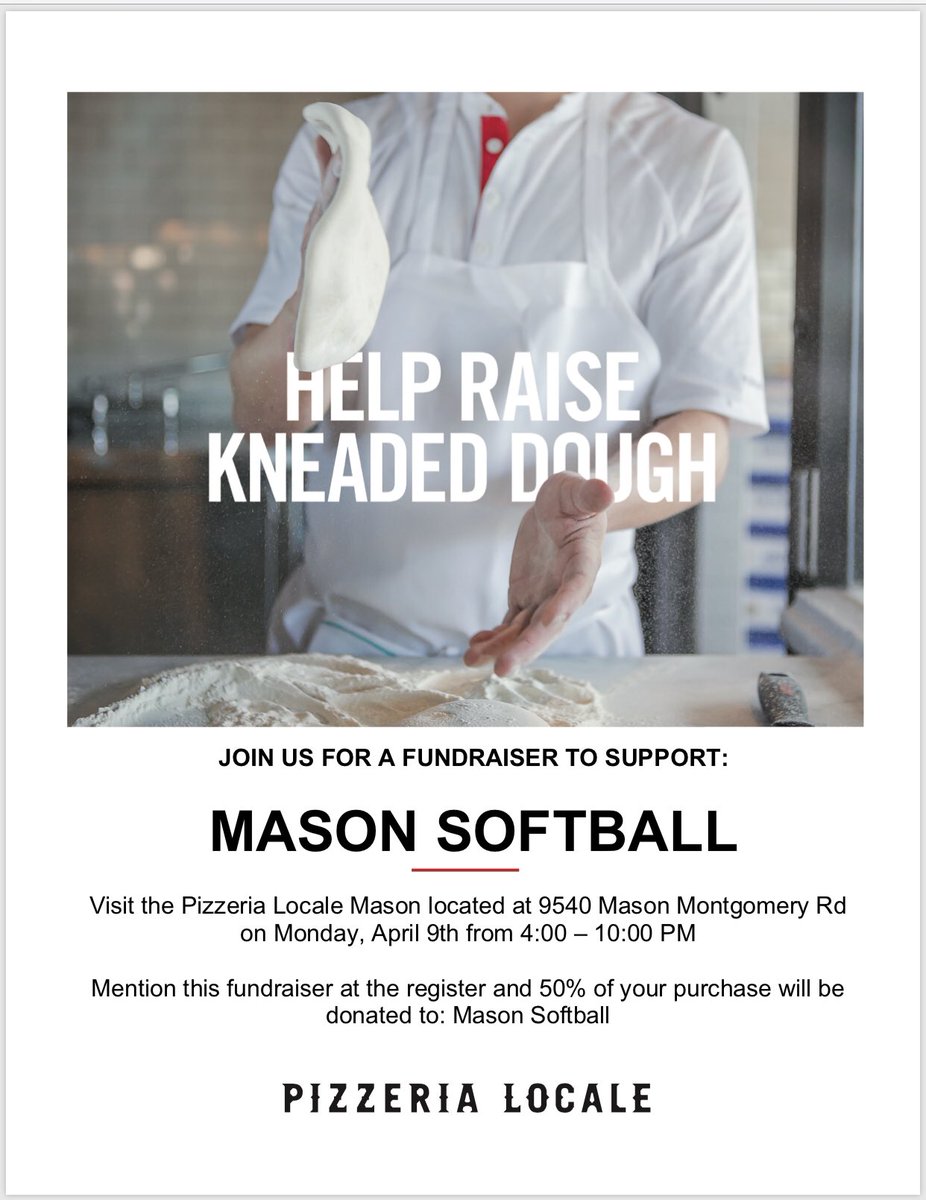 It’s just another snowy Monday.  In April?  Don’t cook, help @SoftballMason raise kneaded dough!