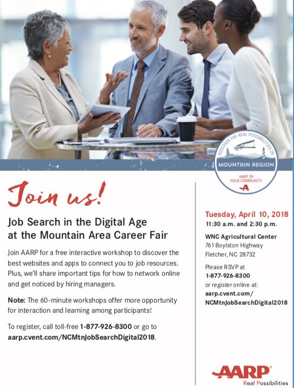 MtnAreaWorks's tweet photo. Tomorrow is the Mountain Area Career Fair on 4/10/18 from 11:00 am - 6:00 pm at WNC Ag Center in Fletcher. 140+ employers in attendance offering many career pathways.  To learn more visit https://t.co/SGsTEoJ7ha #GreatJobsWNC @abtech_cc @BlueRidgeCC @WCU @NCCommerce @ncworkforce https://t.co/4s1L41kBAw