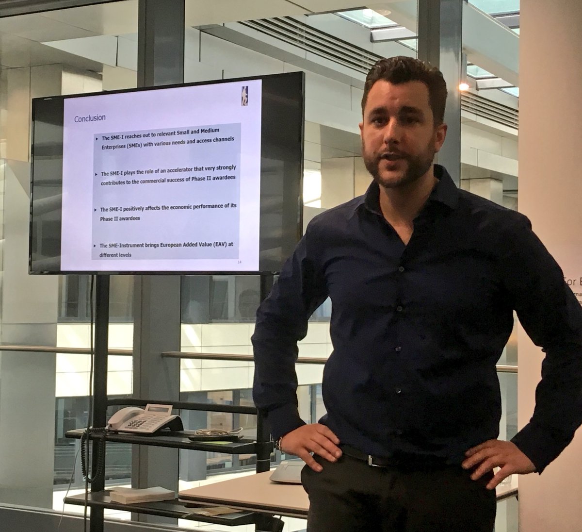 .<a href="/padilla_pierre/">Pierre Padilla</a> “all 70 #SmeInstrument companies we interviewed were very happy about the <a href="/H2020SME/">SME Instrument - EIC pilot</a> management &amp; support - no complains! Congratulations to you @EU_EASME !”👏