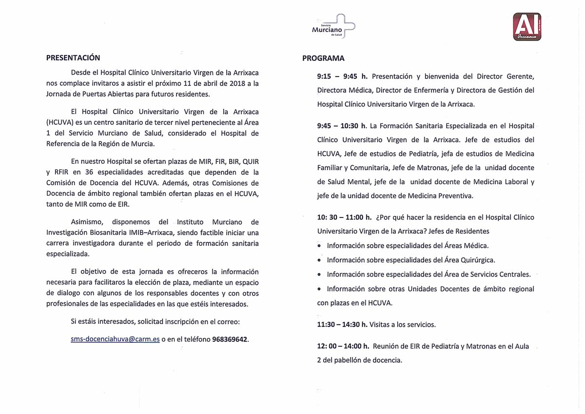 Área 1 Arrixaca tweet media